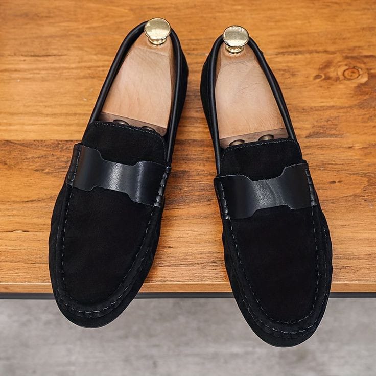 CHERRY LEATHER PREMIUM SUEDE LEATHER LOAFER -66052