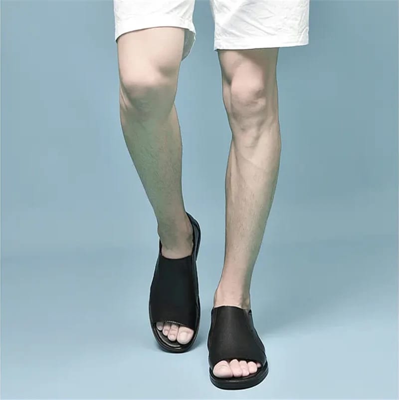 Cherry Leather Handmade Classic Leather Sandal-8889