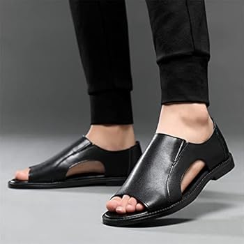 Cherry Leather Handmade Classic Leather Sandal-8889