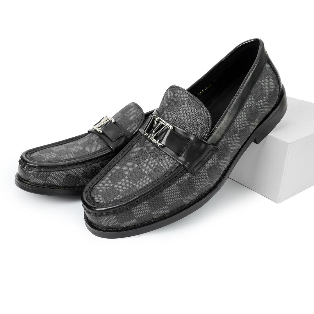 LOUIS VUITTON GRAY CHEQUERED PREMIUM QUALITY LOAFER