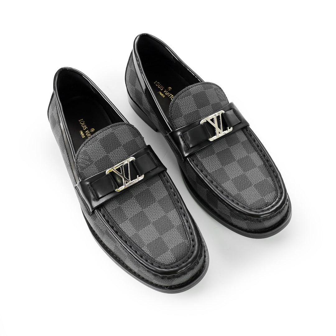 LOUIS VUITTON GRAY CHEQUERED PREMIUM QUALITY LOAFER