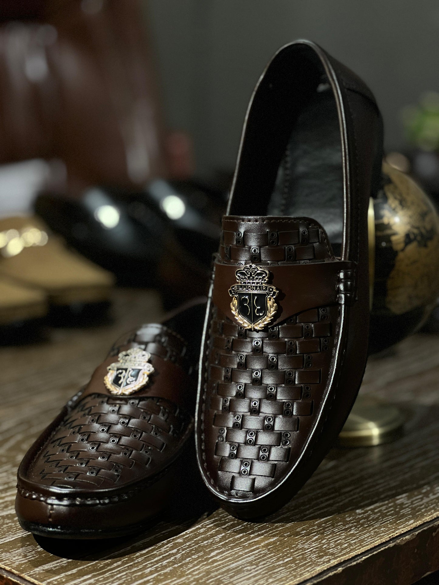 Cherry Leather Handmade Loafers-2672