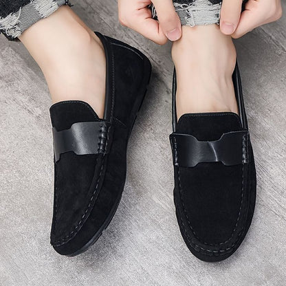 CHERRY LEATHER PREMIUM SUEDE LEATHER LOAFER -66052