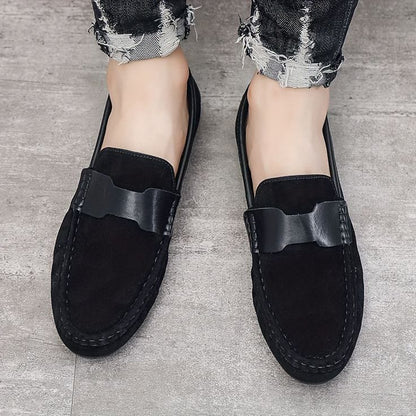 CHERRY LEATHER PREMIUM SUEDE LEATHER LOAFER -66052