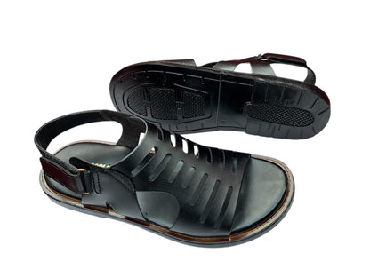 Cherry leather Handmade leather Sandal-2511