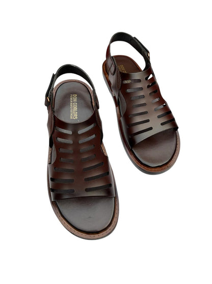 Cherry leather Handmade leather Sandal-2511
