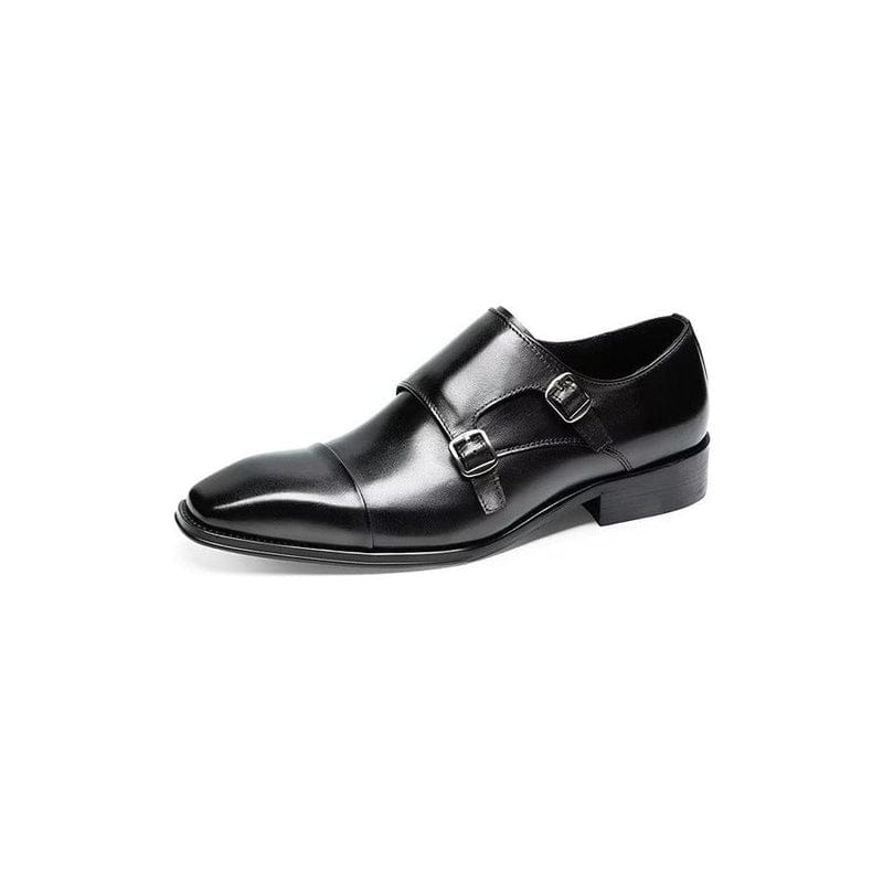 Cherry Leather Handmade Itaian Design Classic Monk Strap -5802