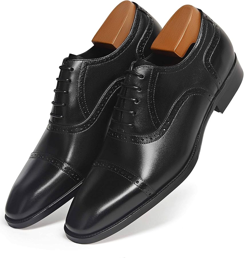 Cherry Leather Men's Modern Leather Oxford Dress Shoes