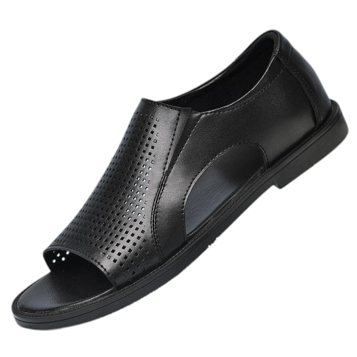 CHERRY LEATHER HANDMADE CLASSIC LEATHER SANDAL-8888
