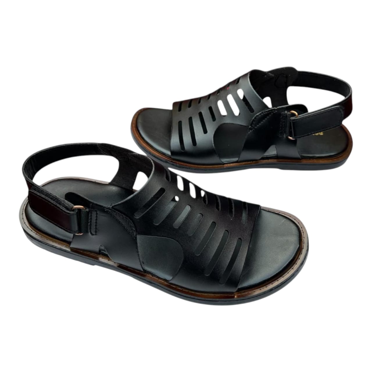 Cherry leather Handmade leather Sandal-2511