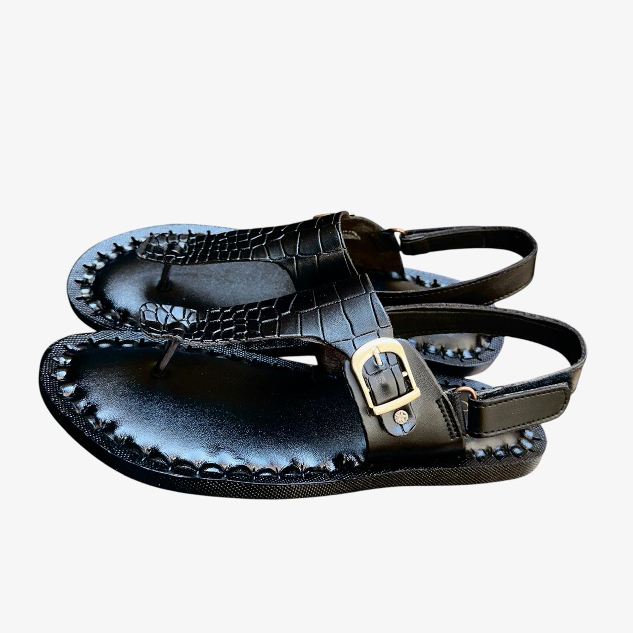 Cherry Leather Handmade Leather Sandal - 2528