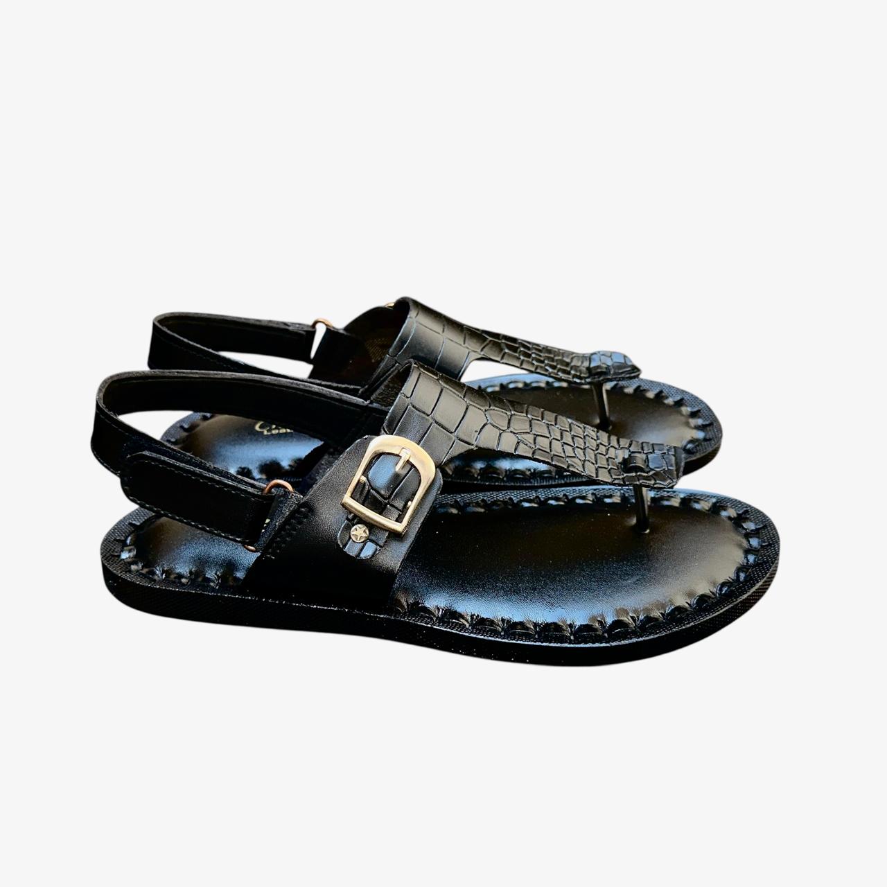 Cherry Leather Handmade Leather Sandal - 2528