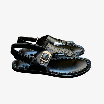 Cherry Leather Handmade Leather Sandal - 2528
