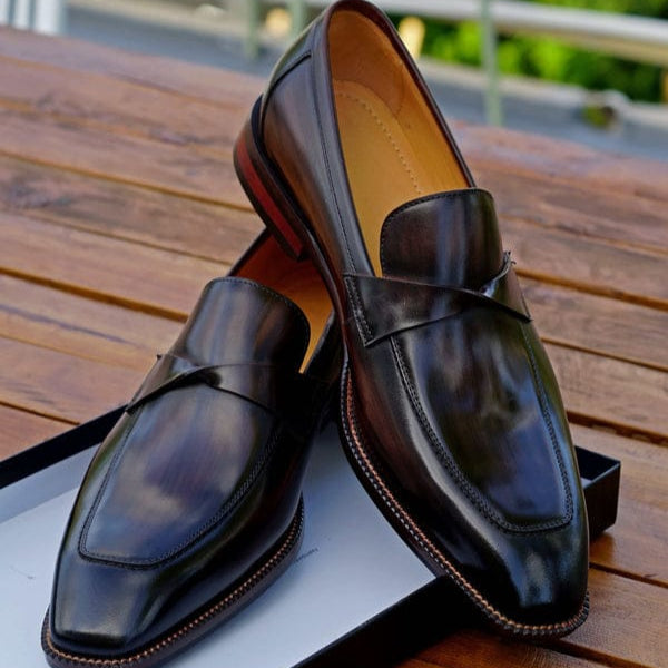 Cherry Leather : Premium Penny Loafers Shoes for the Modern Gentleman