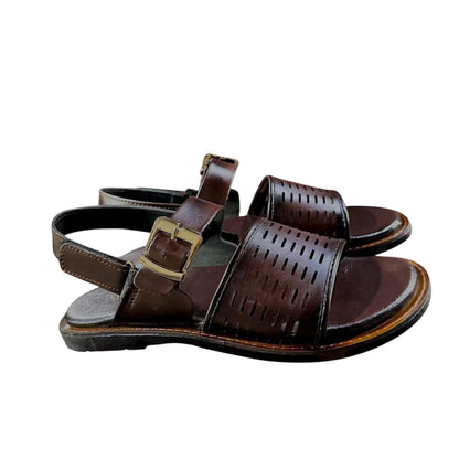 Cherry Leather Handmade Leather Sandal -2539