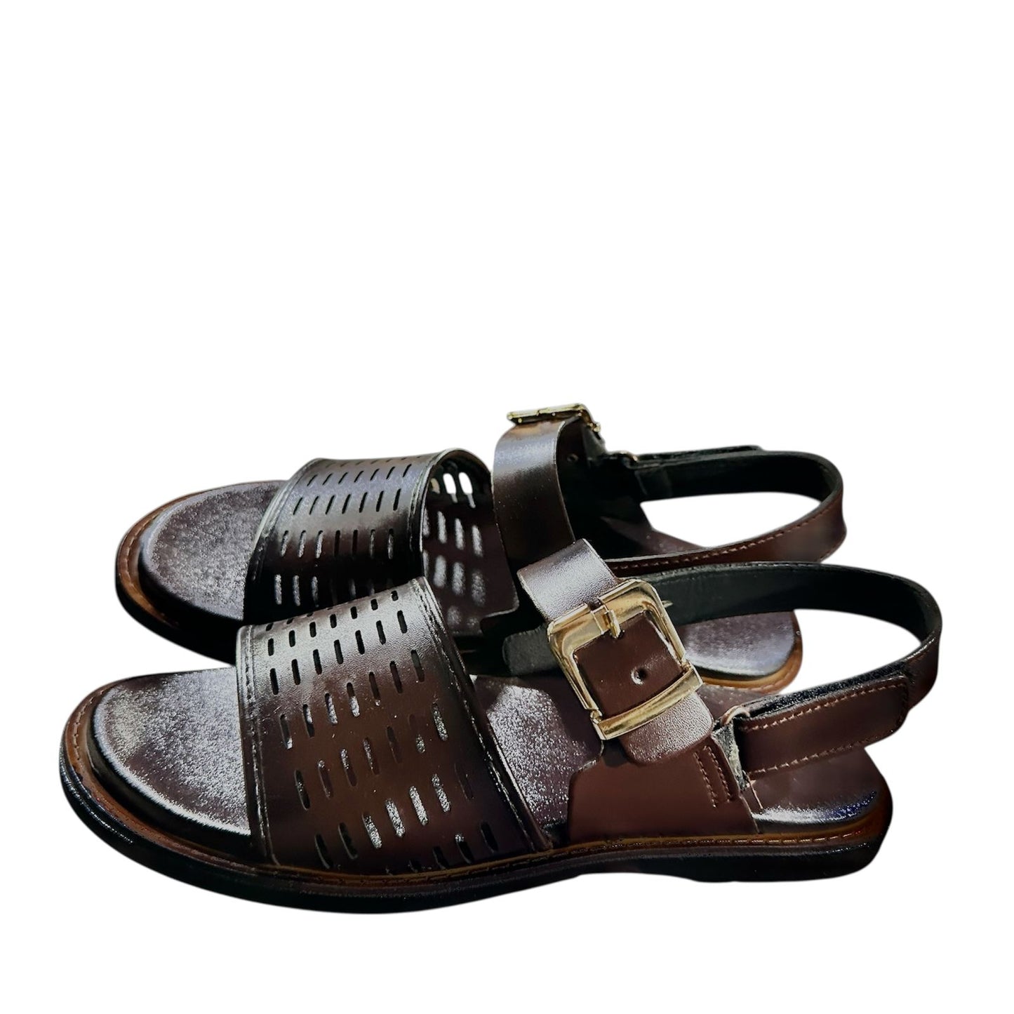 Cherry Leather Handmade Leather Sandal -2539